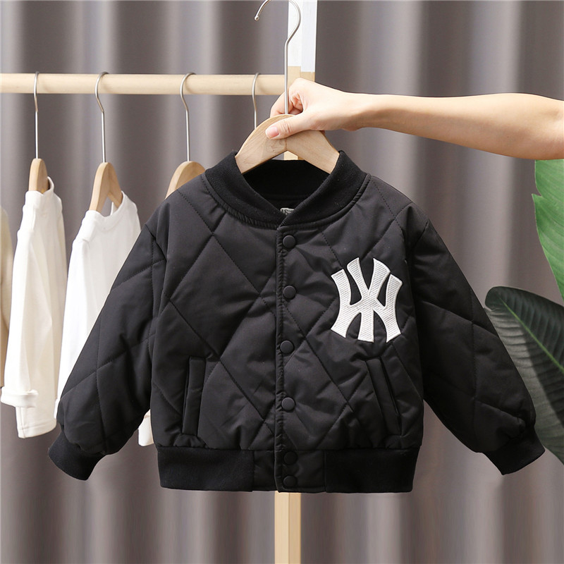 Picture of 1039 Boys' Late Autumn Jacket 2025 New Handsome Baby Quilted Thickened Baseball Clothes Trendy Children's Lightweight
