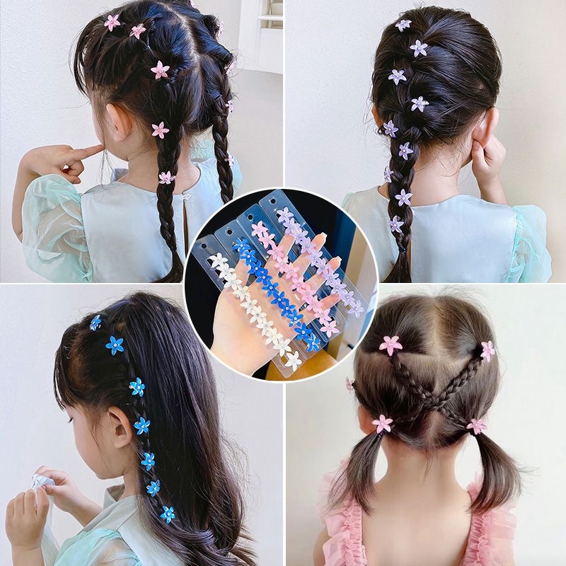 Picture of Children's Flower Small Grab Hair Accessories Girl's Braided Hair Buckle Head Flower Little Girl's Mini Grab Small Hairpin Headwear