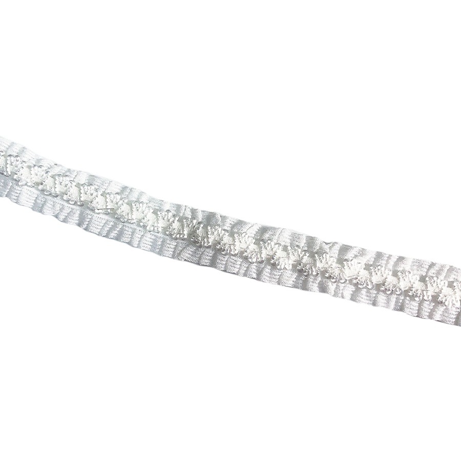 in stock elastic 1.3CM gold and white bilateral fungus lace elastic belt wrinkle lace clothing accessories fungus lace