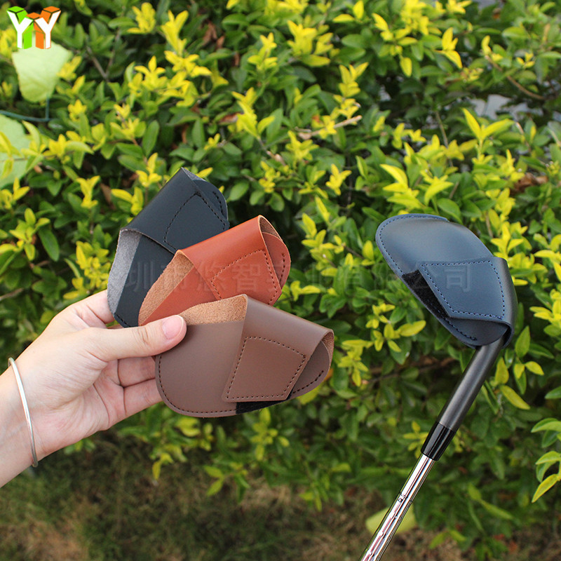 Cross-border direct supply of golf club cover leather anti-fouling golf iron club cover golf club accessories