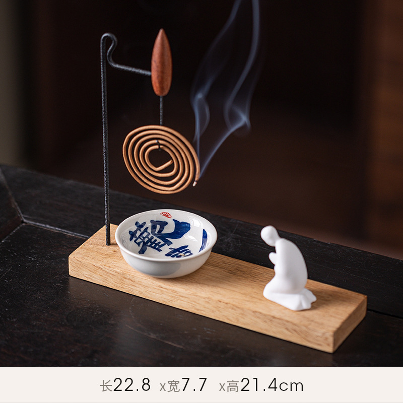 Picture of Creative Upside-Down Incense Burner Hanging Plate Incense Burner Home Indoor Sandalwood Agarwood Incense Burner Zen Tea Ceremony Incense Ornaments