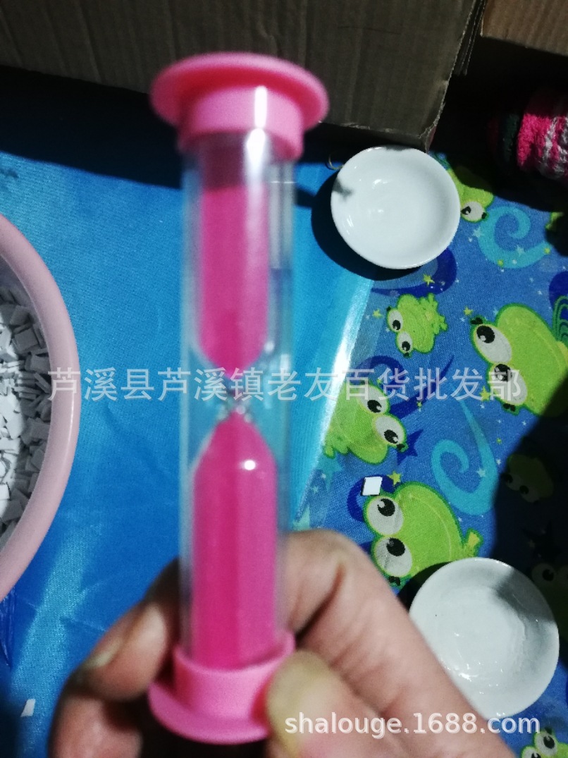 Picture of Wholesale 5 Color Plastic Hourglass Creative Mini 10 Minute Timer Children Gift Hourglass Factory Supply