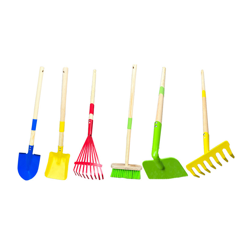 Picture of Children's beach shovel sea gardening toys small shovel performance flower hoe rake garden tools four-piece set nail rake