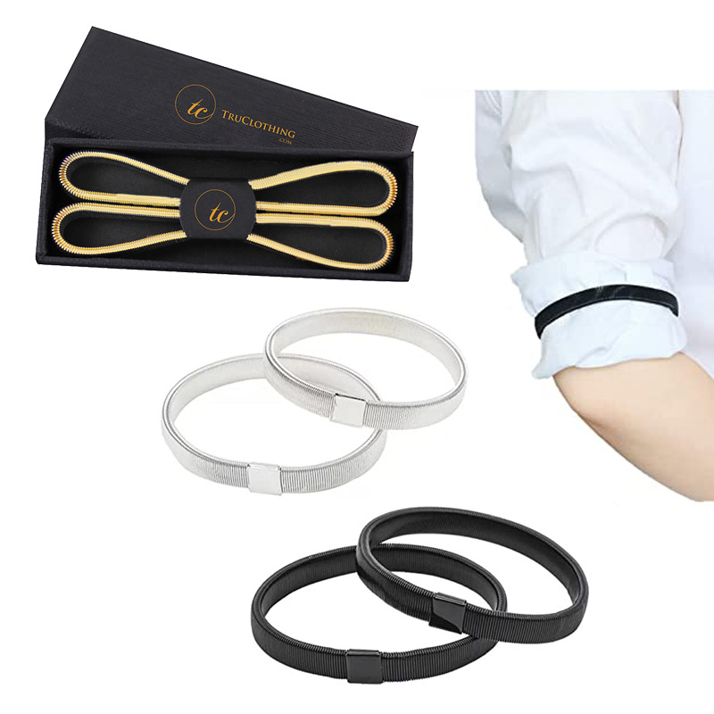 Printed LOGO sleeve holder European and American fashion spring elastic arm ring men's bracelet bracelet gift