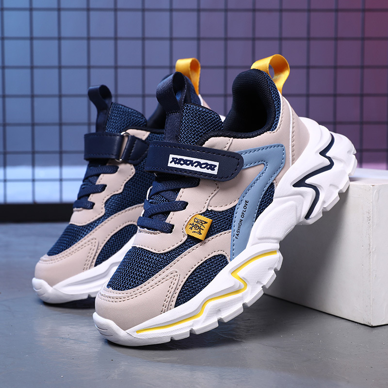 Middle and large children's sneaker light primary school children's 2024 new mesh running spring boys soft bottom breathable shoes