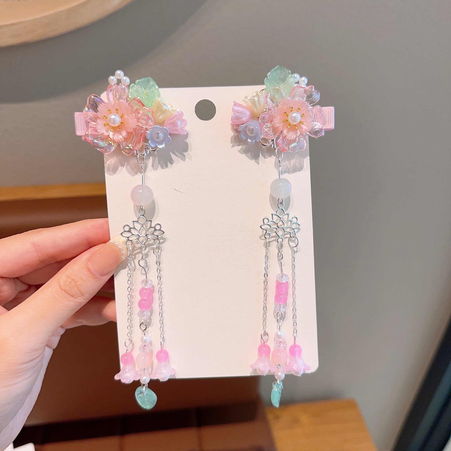 Picture of New Hanfu Headwear Children's Ancient Dress Princess Tassel Hairpin Chinese Style Little Girl's Antique Step Hairpin Headwear