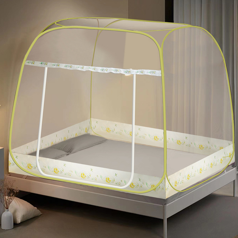 Picture of Yurt mosquito net installation-free cross-border household dormitory foldable zipper dustproof bottomless manufacturers a generation of hair
