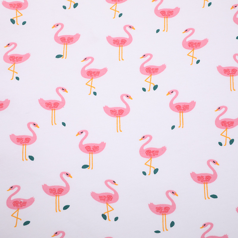 Picture of 130g cotton jersey printed class a combed single-sided cotton printed fabric spring and summer baby pajamas t-shirt fabric
