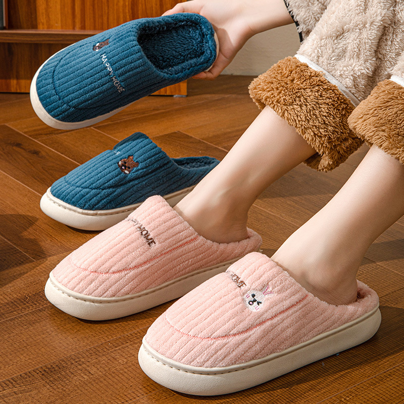 Picture of New Style Cotton Slippers for Men, Winter Indoor Warm Slippers, Women's Home Plus Plush Cotton Slippers
