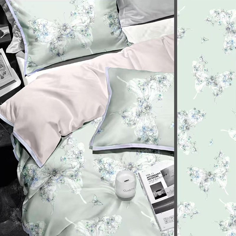 Picture of 40 Modal Reactive Digital Printing Fabric Woven Wide Flower Plant Bedding Fabric Source Wholesale