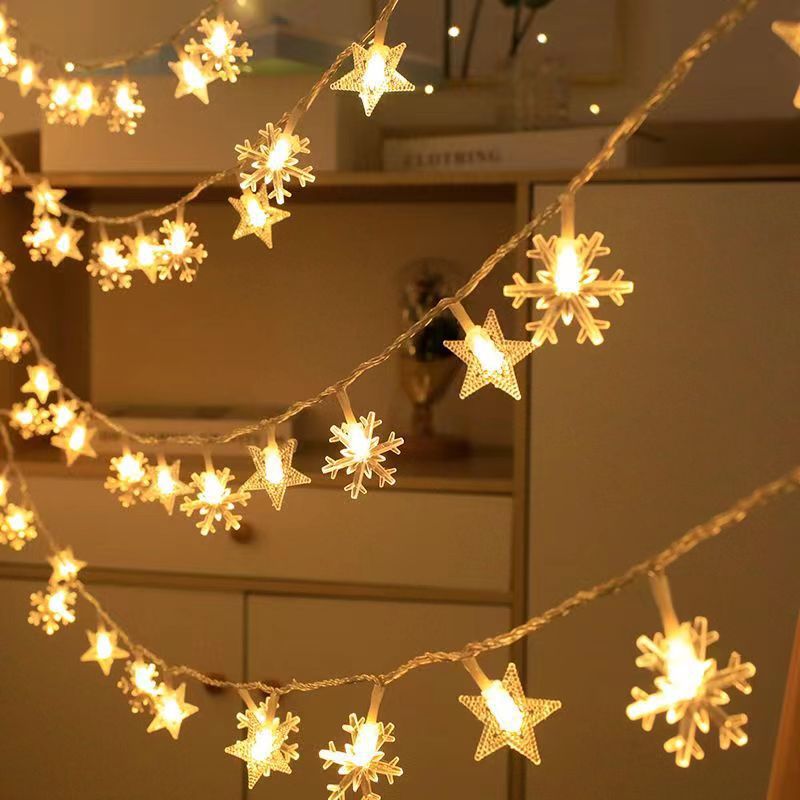 Picture of Solar LED string lights, outdoor camping tent atmosphere lights, night market stall lights, room decoration spherical star lights