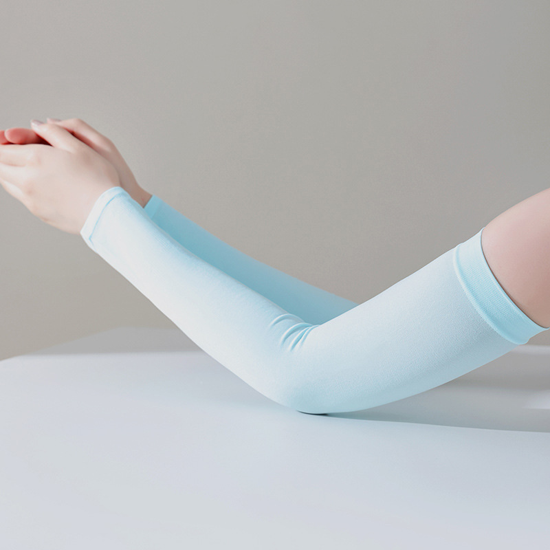 Picture of Ice Sleeves Sun Protection Sleeves for Men and Women, Ice Silk Sleeves with Customized Logo, Outdoor Cycling Anti-Uv Pure Color Ice Sleeves Arm Guards