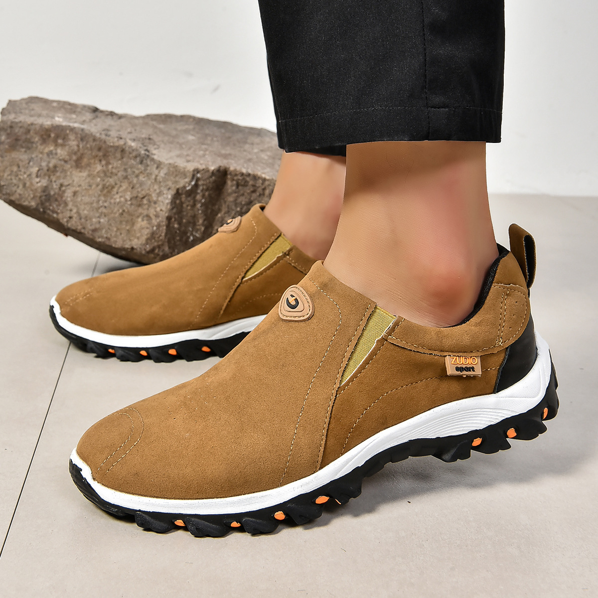 Plus size cross-border outdoor casual men's shoes spring and autumn new athleisure shoes fashion round toe shallow men's shoes