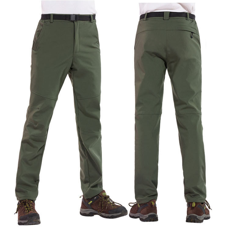 Picture of Outdoor Sports Rush Pants Men's Slim-fit Thickened Autumn and Winter Large Size Windproof Soft Shell Fleece Ski Climbing Pants Women