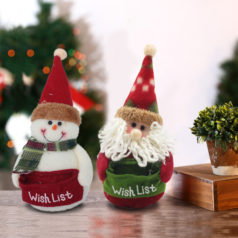 Christmas Decorations Snowman Santa Claus Cartoon Doll Christmas Atmosphere Layout Creative Holiday Gifts