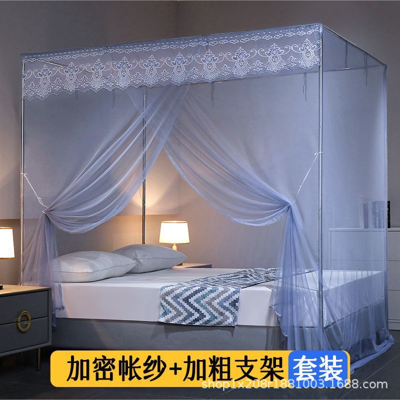 Picture of 2025 New Mosquito Net Home Bedroom Large Sheets Single Bed Dormitory Floor Stand Old-Fashioned Palace 1.5m Bed 1.0
