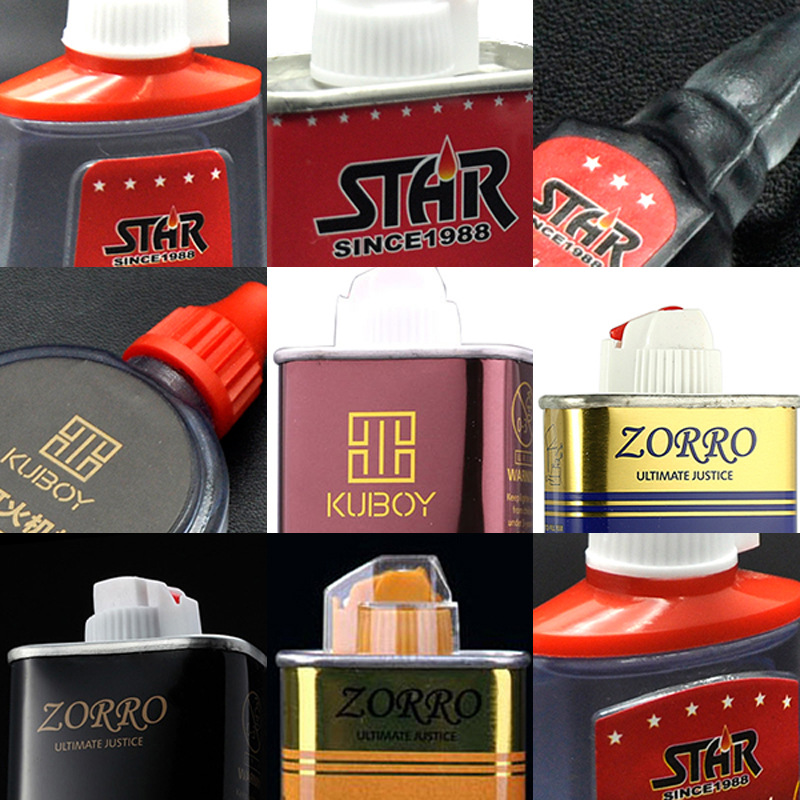 Factory direct sales ZORRO STAR KUBOY various brands kerosene lighters 10,000 matches special accessories