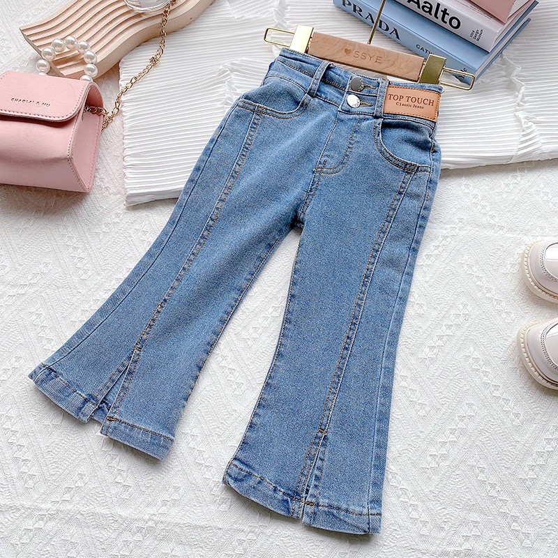 Children's Jeans Spring New Arrival Girls Retro Casual Pants Ea078