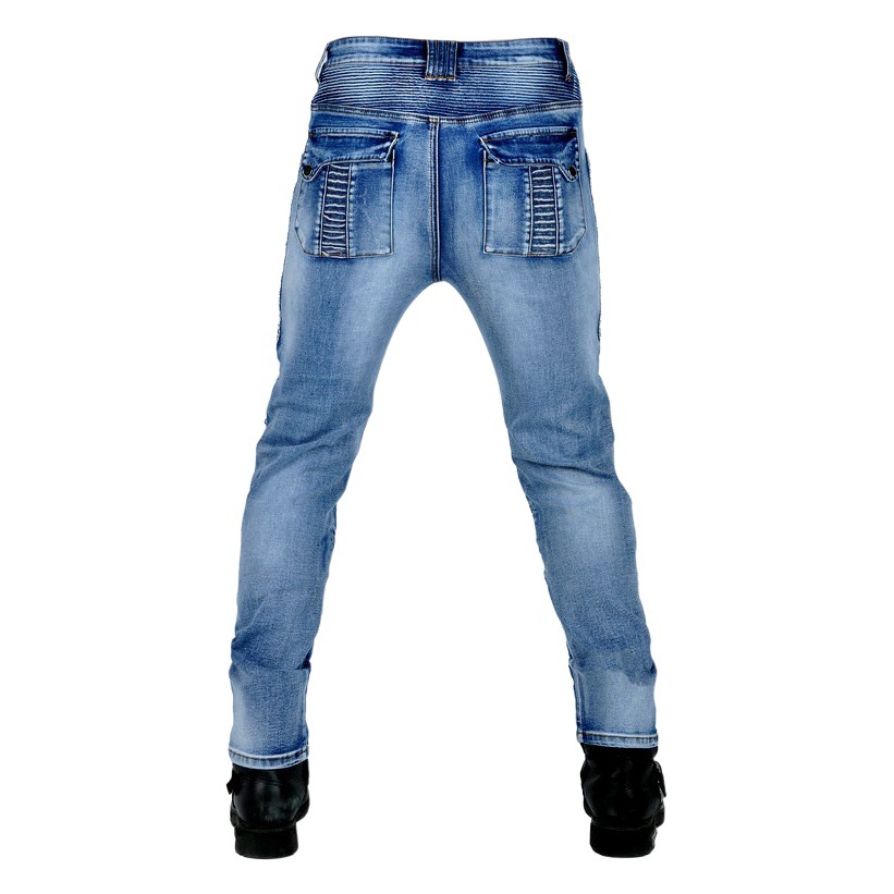 Motorcycle Jeans Men's Retro Casual Anti-fall Pants Washed Stretch Riding Pants Kevlar Motorcycle Tear-resistant
