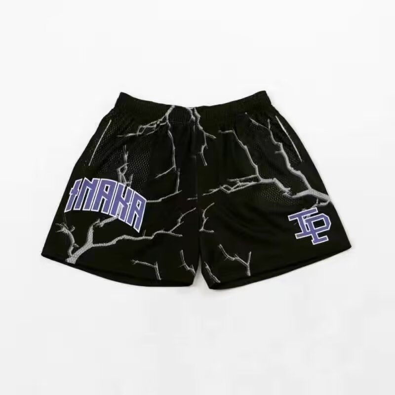 Flame Joint Summer American plus size Basketball Shorts Sports Quick-drying Breathable Running Fitness Four-point Training Pants