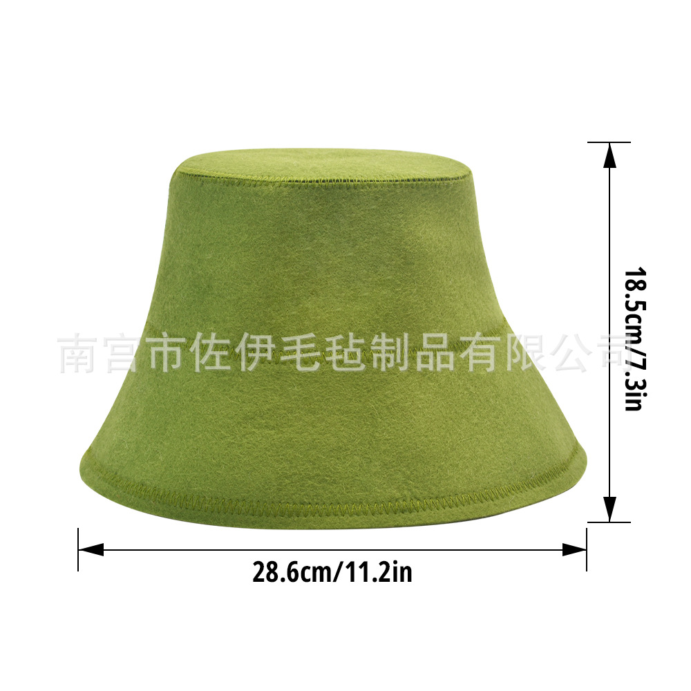 Picture of High-end cross-border felt sauna cap hot spring bath felt sauna cap integrated pressure European wool sauna cap