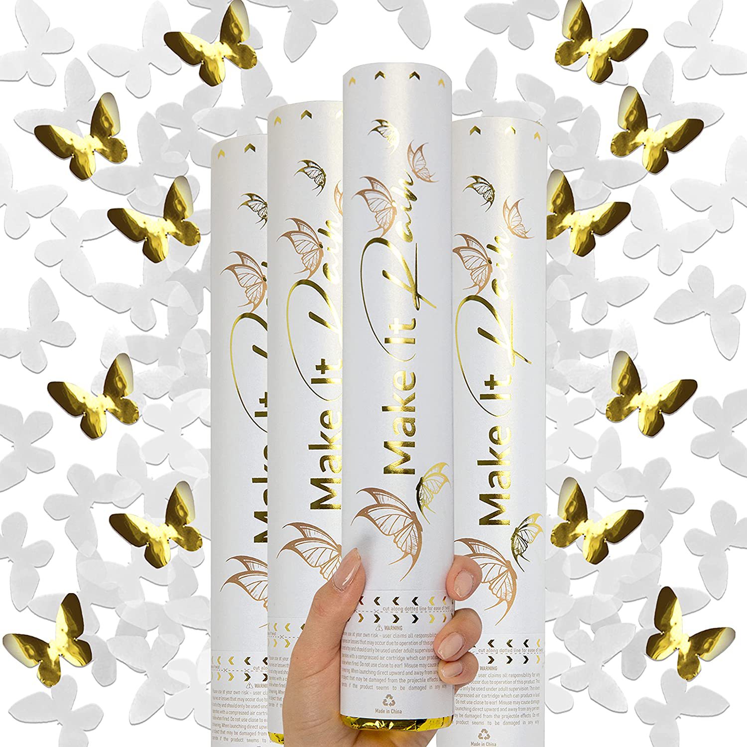 Cross-Border Foreign Trade Fireworks Tube Butterfly Salute Handheld Fireworks Live Broadcast Room Salute Wedding Party Birthday Fireworks