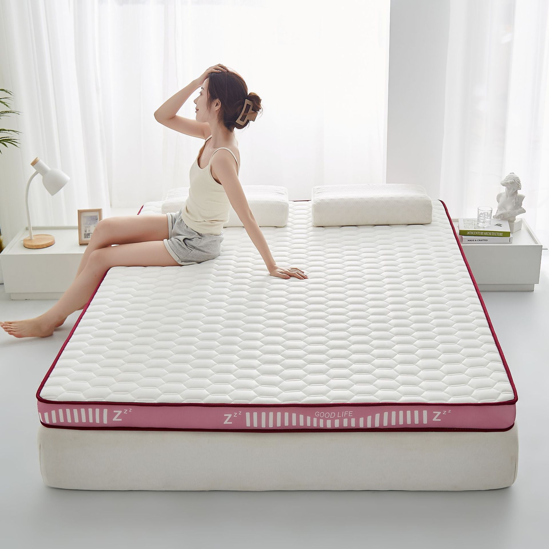 Picture of Directly Supplied to Thailand Latex Mattress Soft Cushion Student Dormitory Hotel Rental Mattress Tatami Mattress