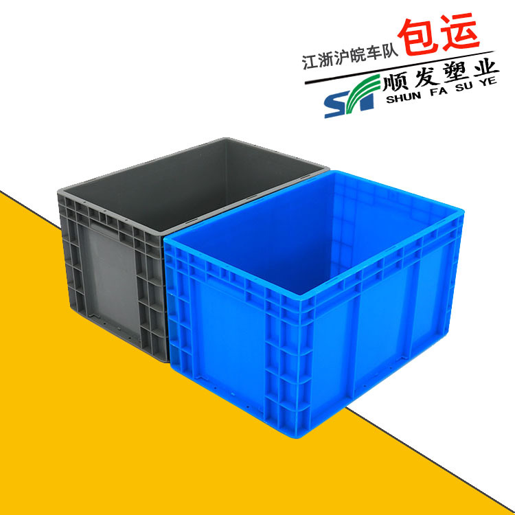 Wholesale gray 600-340 logistics box 600*400*340 transfer box with cover material rubber frame European standard transfer box