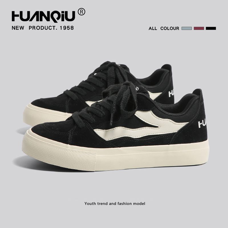 Universal Casual Board Shoes Canvas Shoes Men's 2025 Spring New Bread Explosions All-match Shoes Thick Sole Student Board Shoes