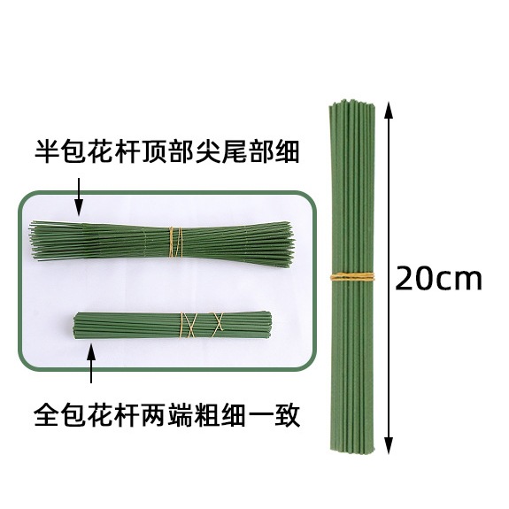 Picture of Factory straight hair twist rod No. 2 flower rod wool flower material diy hand woven 2mm coated flower rod flower stem
