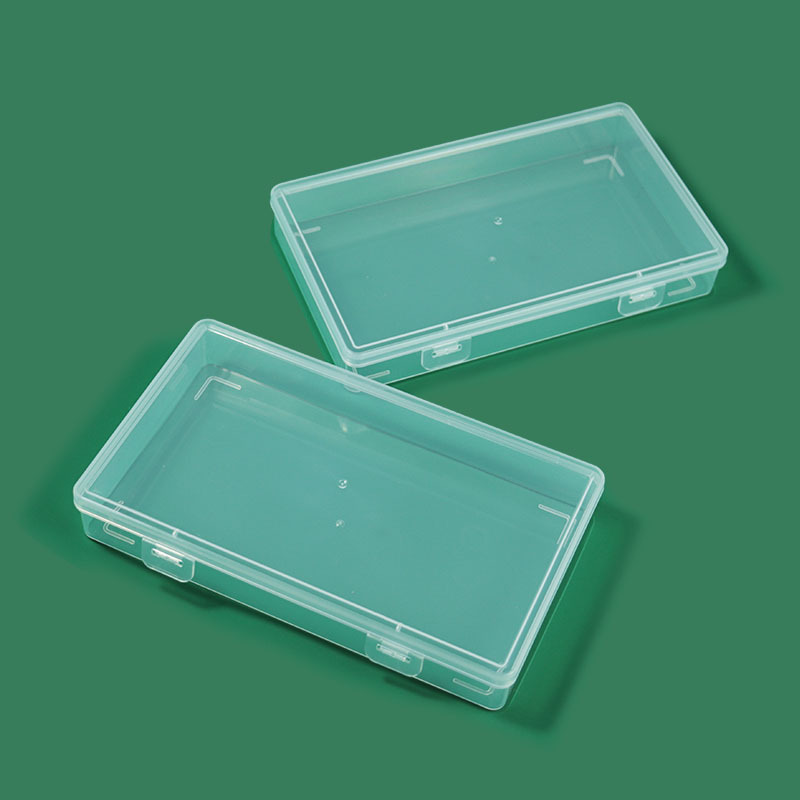Transparent Pp Plastic Storage Box Card Sticker Organizer Flip-Top Dust Box Component Fishing Gear Accessories Packaging Box