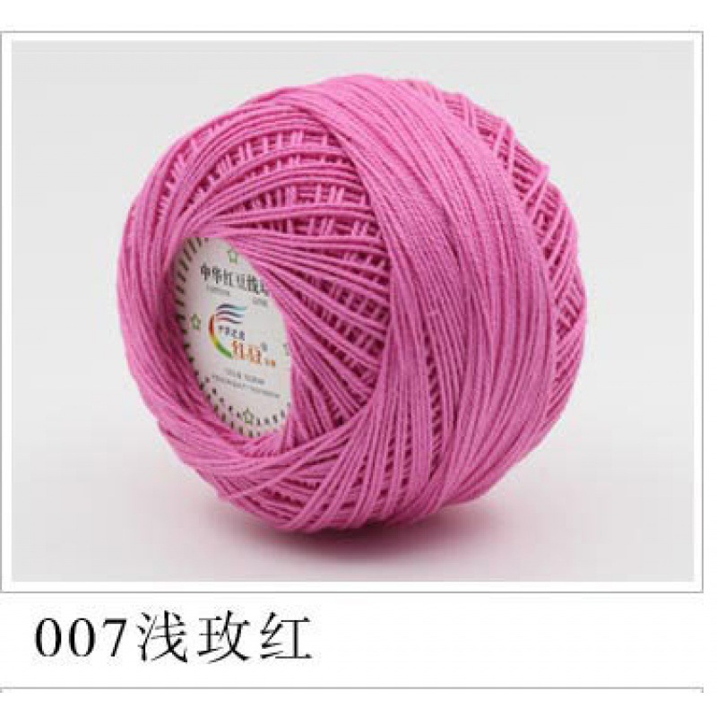 Picture of Red bean No. 3 lace cotton thread manufacturers wholesale and retail spring and summer hand-woven wool lace cotton diy