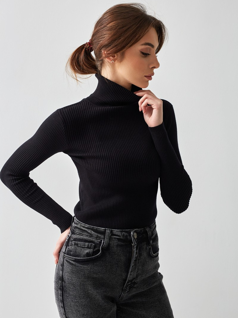 Picture of Cross-Border Turtleneck Knitwear Knitted Bottoming Shirt European and American 2025 Amazon Autumn Knitwear Turtleneck Pullover Knitwear for Women