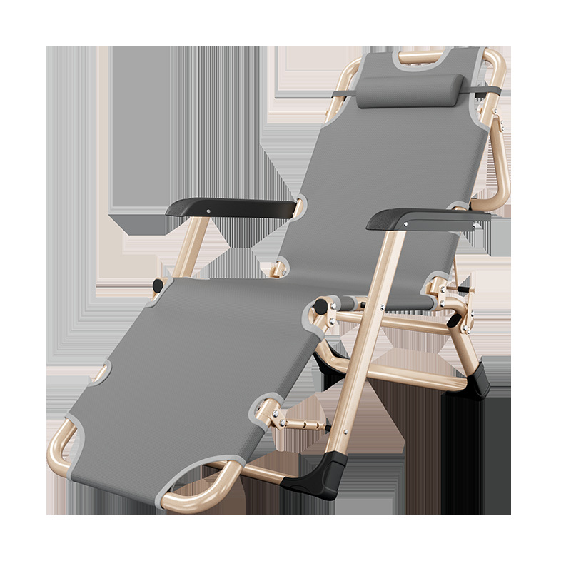 Picture of Office recliner lunch break sleeping chair single beach chair portable folding chair nap artifact folding bed dual-use chair
