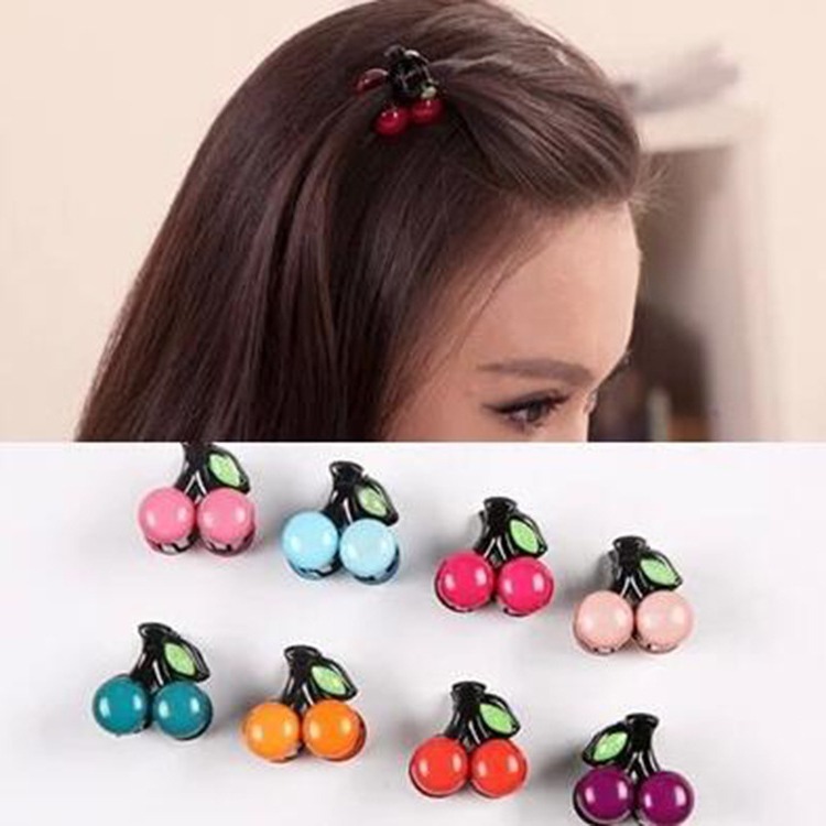 Jin Yan Korean Style New All-match Hair Accessories Fashion Acrylic Cherry Fruit Hairpin Small Grab Clip Hot Selling