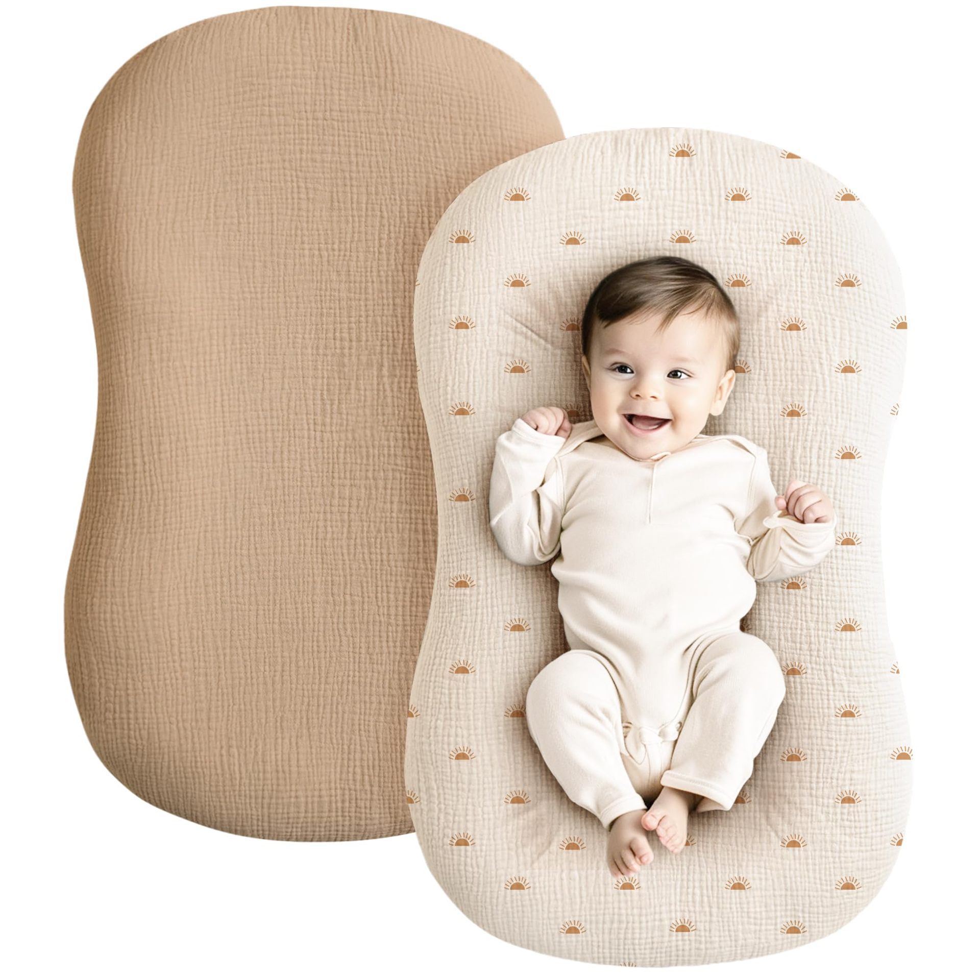 Picture of Cross-border Baby Bed Bed Cover Cotton Yarn Muslin Movable Baby Bed Pressure-resistant Removable Washable Bed Cover