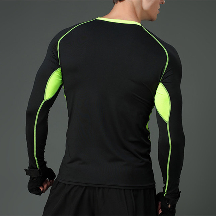 Picture of Tight Training Top Men's Quick-drying High-elasticity Sports Fitness Suit Long-sleeved Basketball Sweat-wicking T-shirt Base Tight Clothes