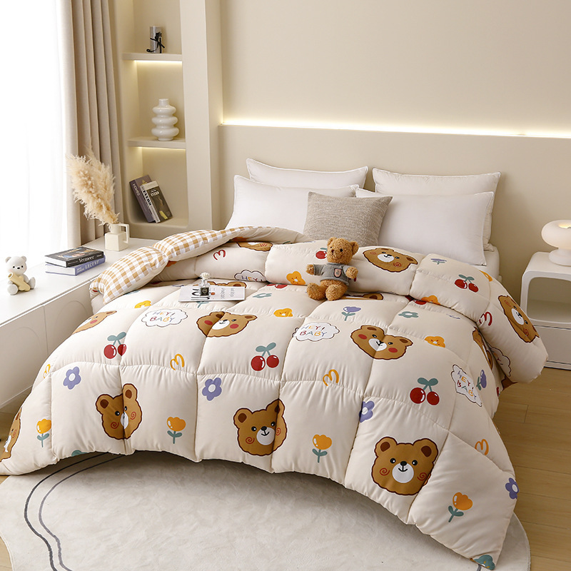 Picture of Factory wholesale cotton quilt 8kg 6 winter quilt core student dormitory single quilt double bedding padded warm four seasons quilt