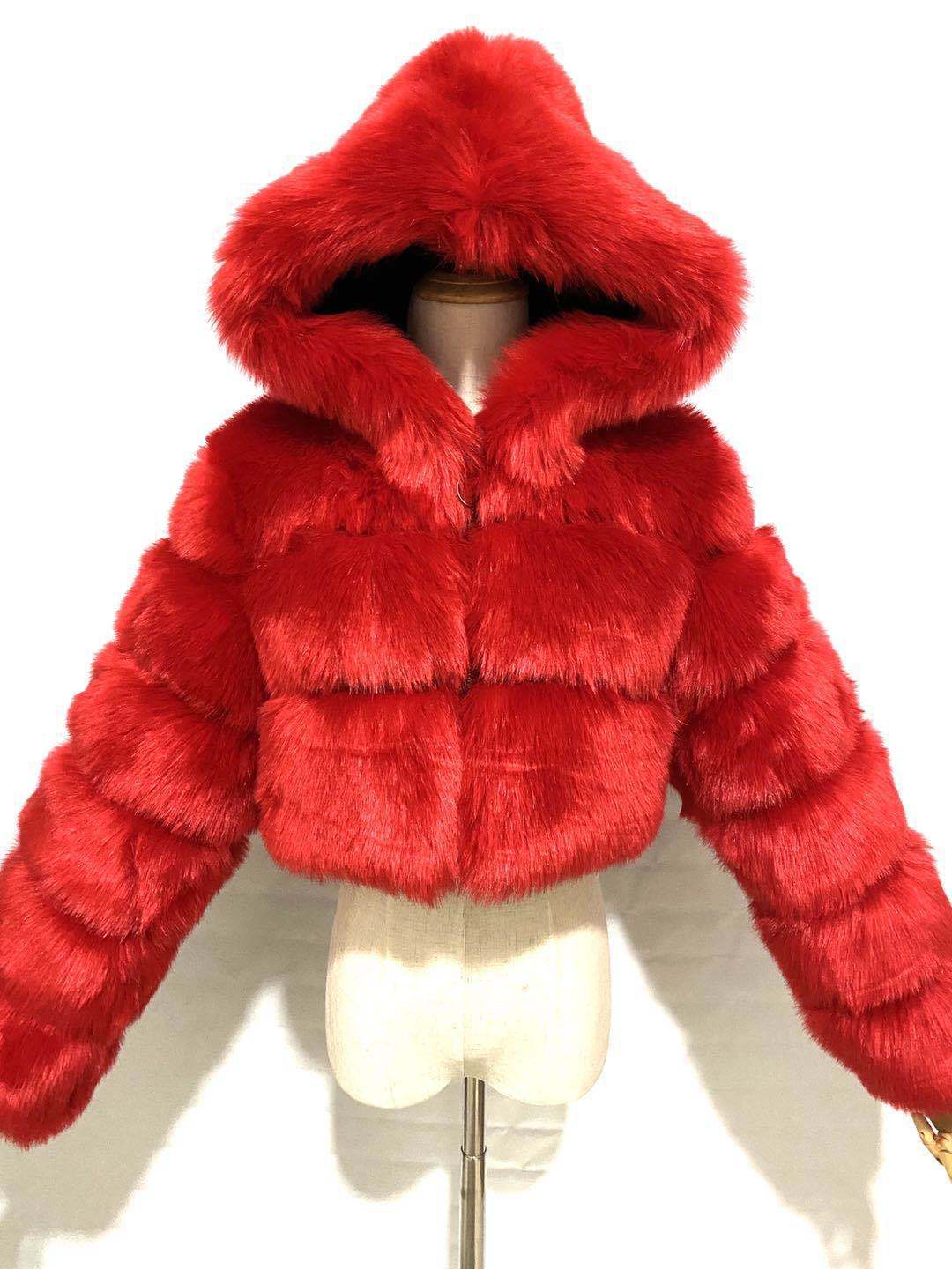 Picture of Imitation fur coat new European and American imitation fur coat factory wholesale Haining short imitation fur coat