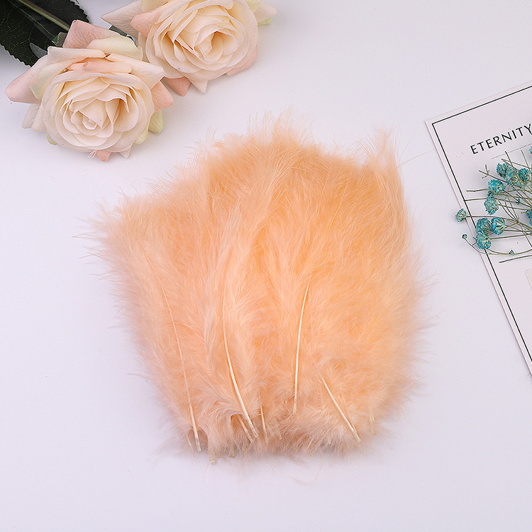 Picture of Cross-Border Wholesale Turkey Feathers Pointed Tail Velvet Feathers Colorful Feathers Dream Catcher Feathers Feather Lamp Wave Ball Feathers