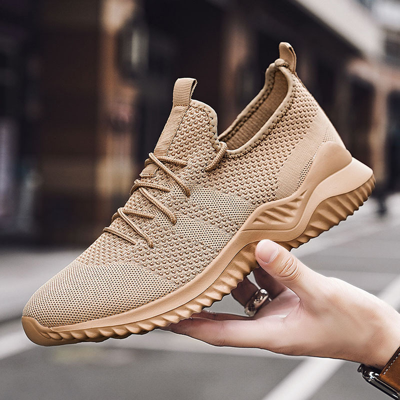 Picture of C863 Spring Low-top Casual Flying Woven Shoes Lace-up Lightweight Breathable Mesh Men's Shoes Large Size Cross-border Sports Running Shoes
