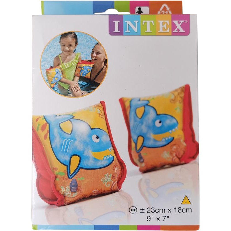 INTEX-56659 children learn swimming arm ring blue whale cloth baby inflatable water sleeve children arm floating ring