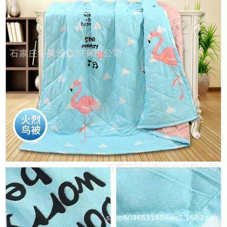 Picture of New Summer Cool Quilt Air-Conditioned Quilt Single and Double Thin Quilt Company Welfare Gift Quilt Spring & Fall Quilt Core Machine Washable