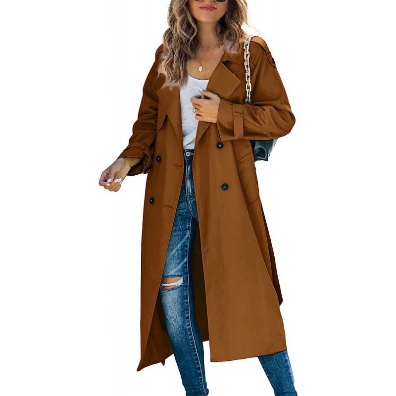 Picture of In stock! Amazon independent station cross-border European and American women's winter and autumn trench coat foreign trade 2023 coat