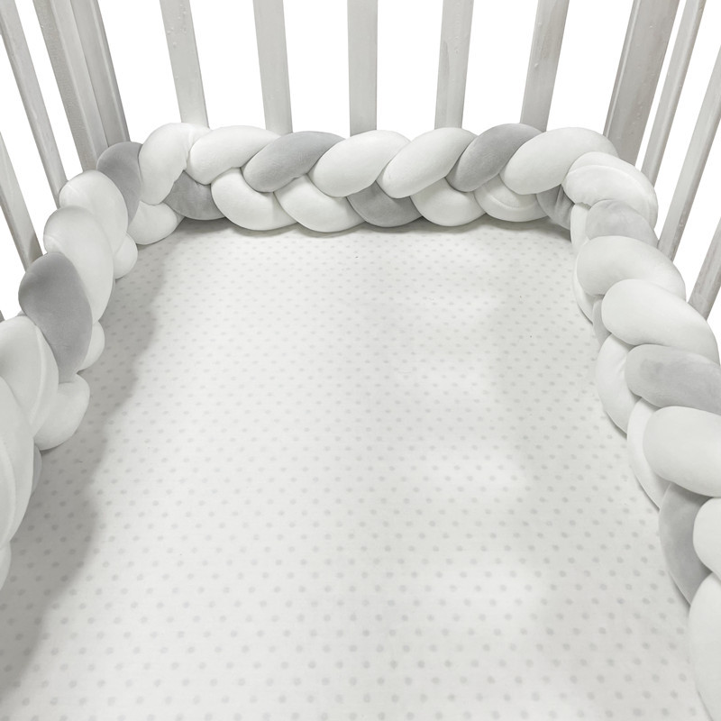 Picture of Baby Bed Circumference ins New Hand-Woven Long Knotted Ball Three-strand Brait Anti-collision Soft Bag Baby Bed Circumference