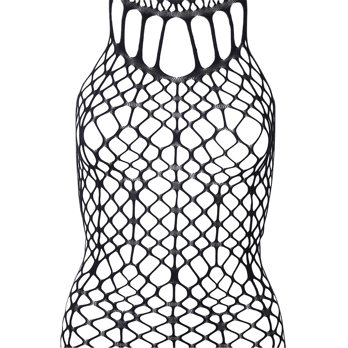 Cross-border European and American new sexy mesh clothes hollow-out perspective foreign trade popular sexy beach swimming one-piece dress factory approval