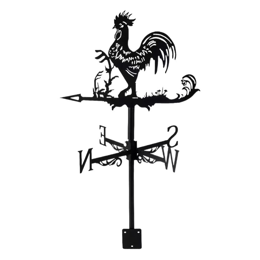 Cross-Border Halloween Witch Crow Metal Wind Vane Iron Ornaments Courtyard Ornaments Metal Crafts