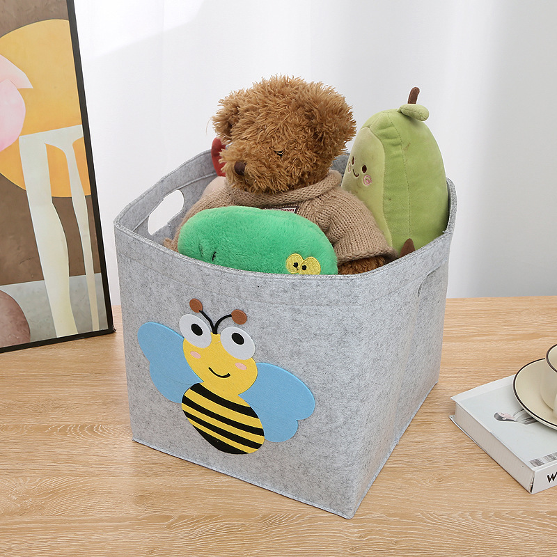 Picture of Felt Bag Cartoon Storage Basket Kidsren's Toy Dirty Clothes Storage Box Handbag Large Capacity Dirty Clothes Storage Essential