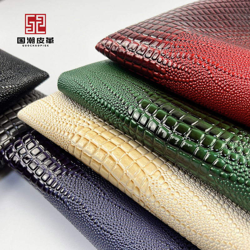 Chinese-Style Pvc Animal Print Leather Eight-Claw Crocodile Pattern Handbag Luggage Home Decoration Leather Retro Style Artificial Leather