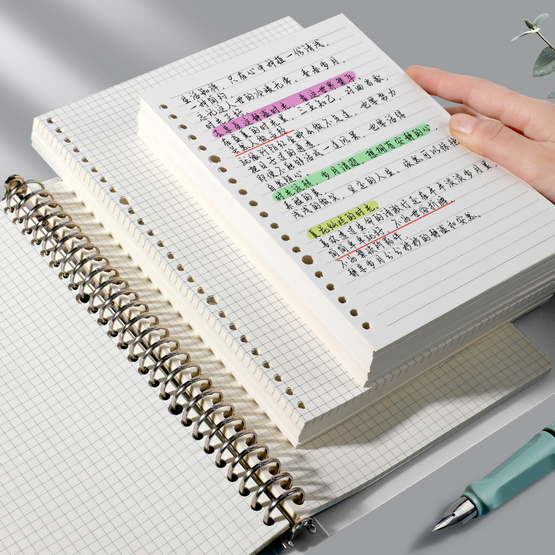 Picture of Quartet partner loose-leaf core b5 loose-leaf paper 26 holes for core paper 20 holes a5 horizontal grid loose-leaf core wholesale